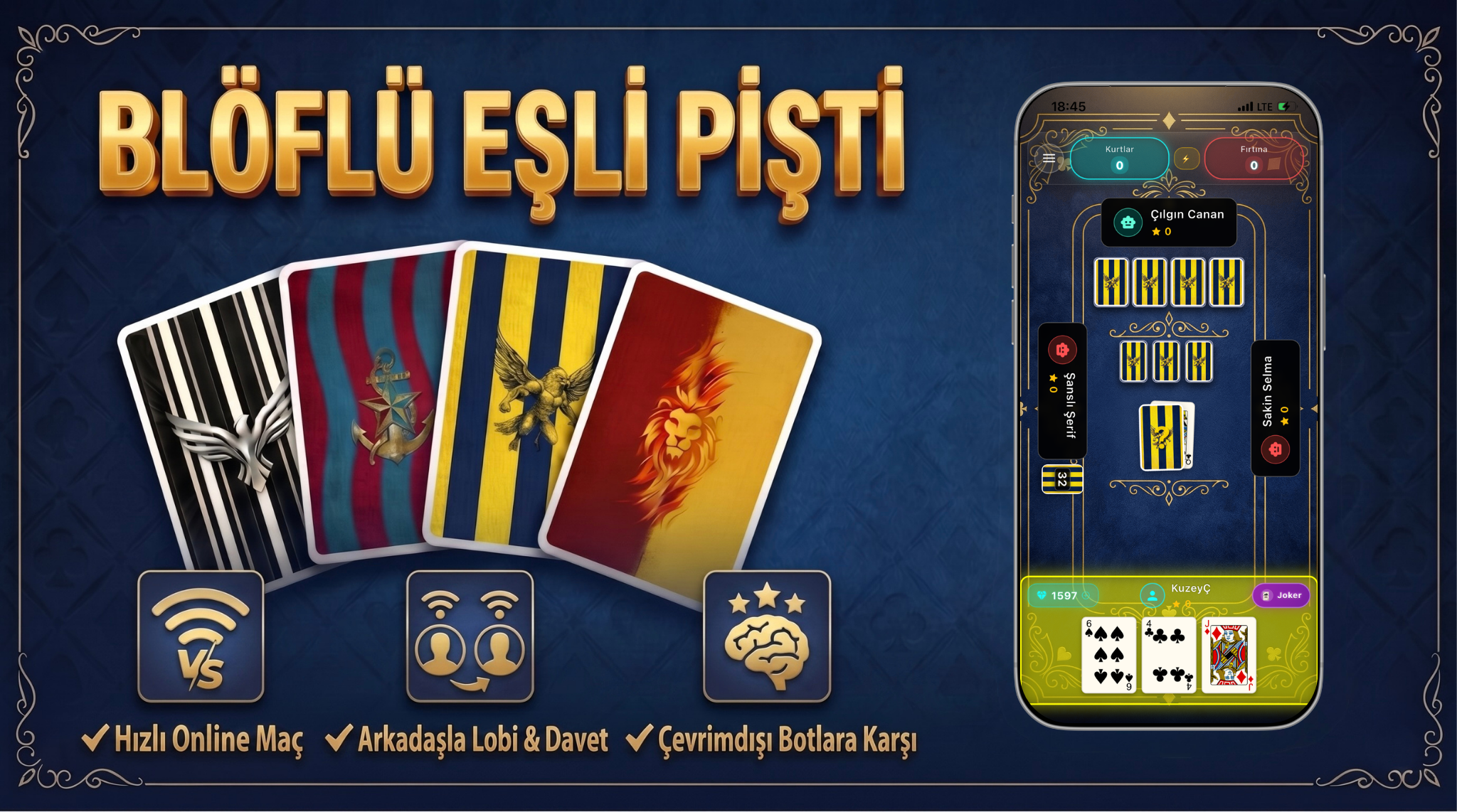 Blöflü Eşli Pişti ekran görüntüsü ve özellikler